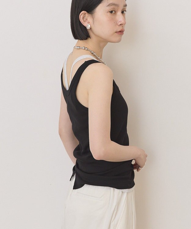 AMERICAN HOLIC 【2点セット】レイヤードデザインタンクトップ Black