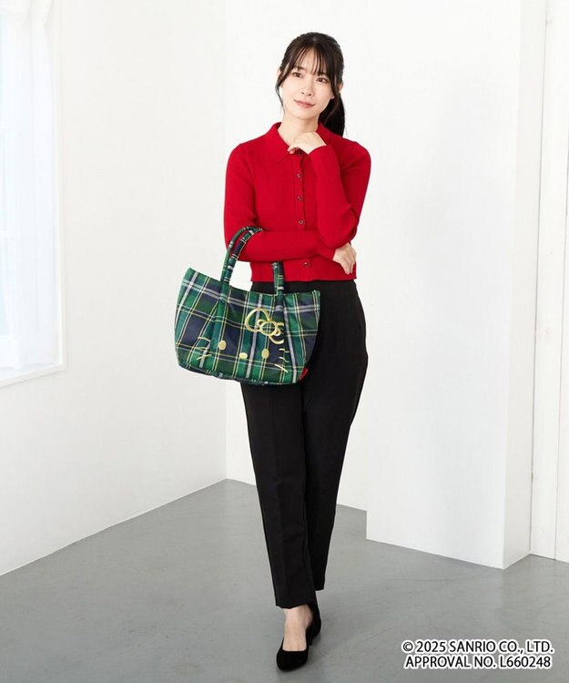 ROOTOTE 8463【サンリオ】IP.デリ.チェック.ハローキティ-A 01：グリーン