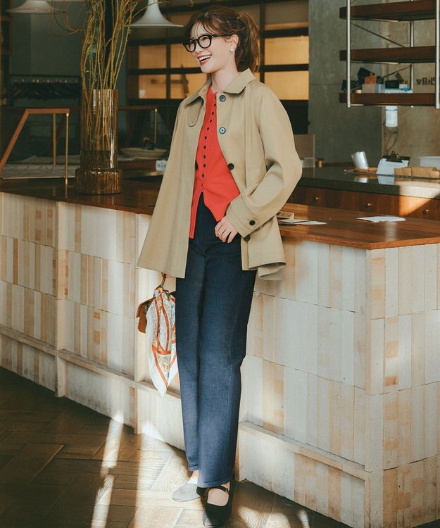 UNFILO L 【UNFILO DENIM/新色追加】撥水ストレッチ テーパードデニム インディゴ