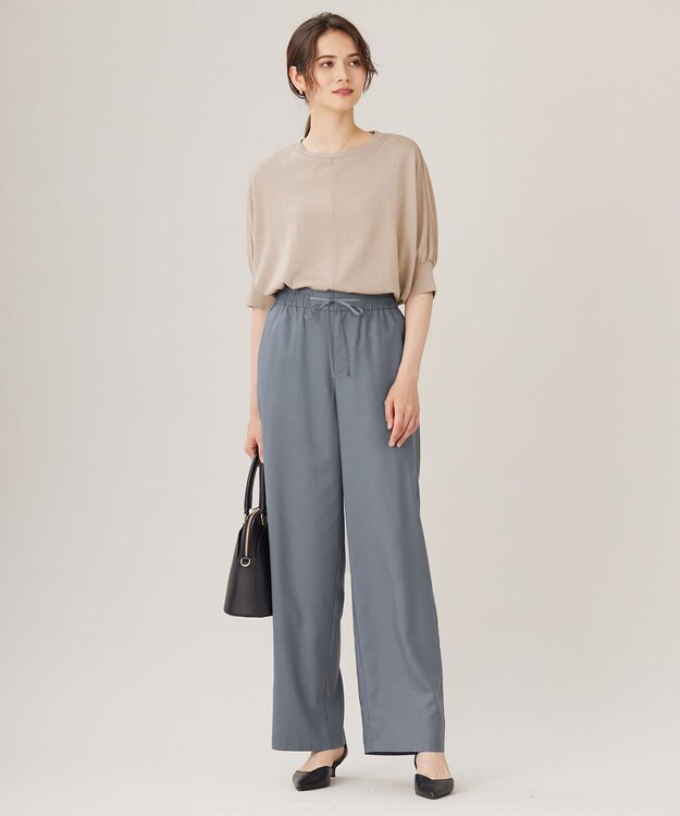 自由区 L 【カタログ掲載・洗える】ドルマンスリーブ カットソー サンド