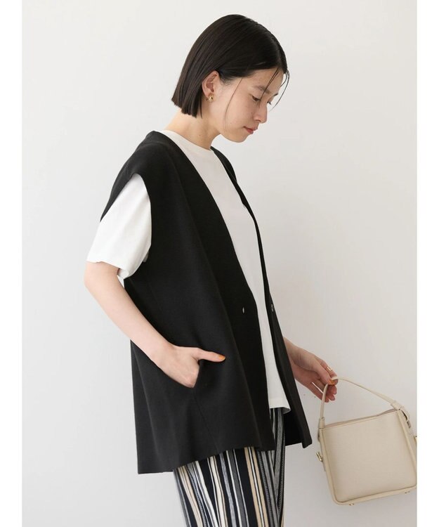 AMERICAN HOLIC Ｖネックニットジレ Black