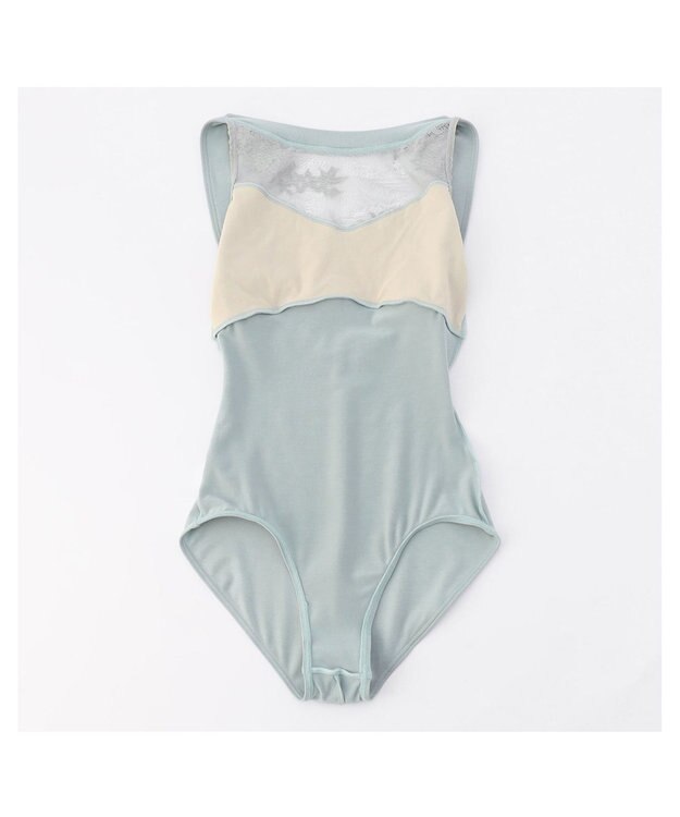 Chacott ノースリーブレオタード アクアグリーン