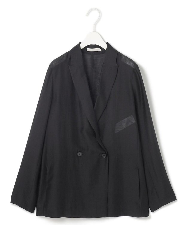 ICB 【接触冷感・速乾・洗える】 リヨセルシアー ジャケット ブラックストライプ系