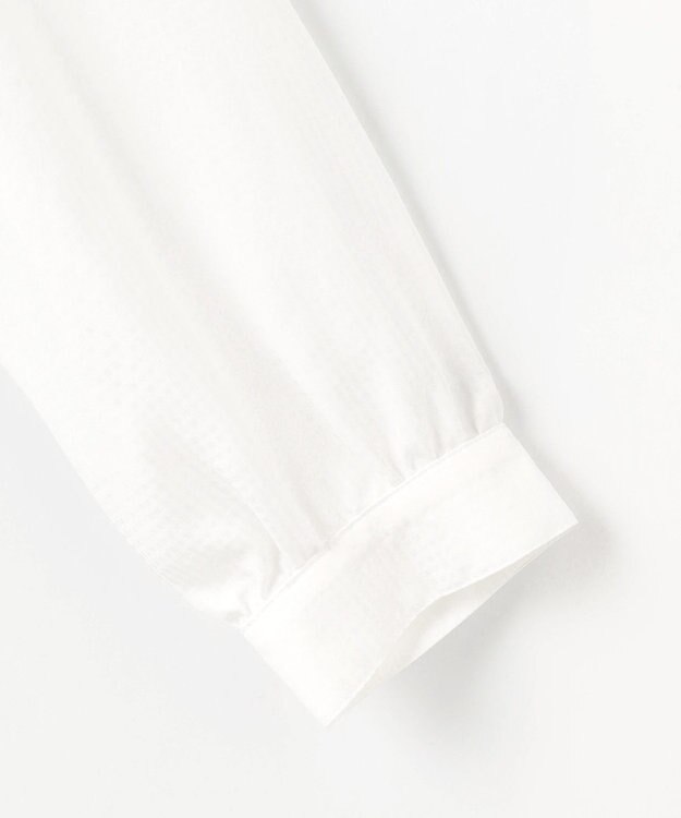 J.PRESS LADIES S 【洗える】アセVisシャドーギンガム シャーリング ブラウス ホワイト系