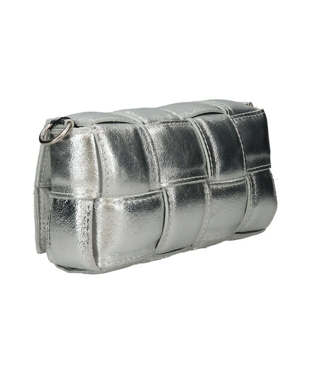 INTER-CHAUSSURES 【ANDREA CARDONE】イントレチャートレザーショルダーバッグ シルバー