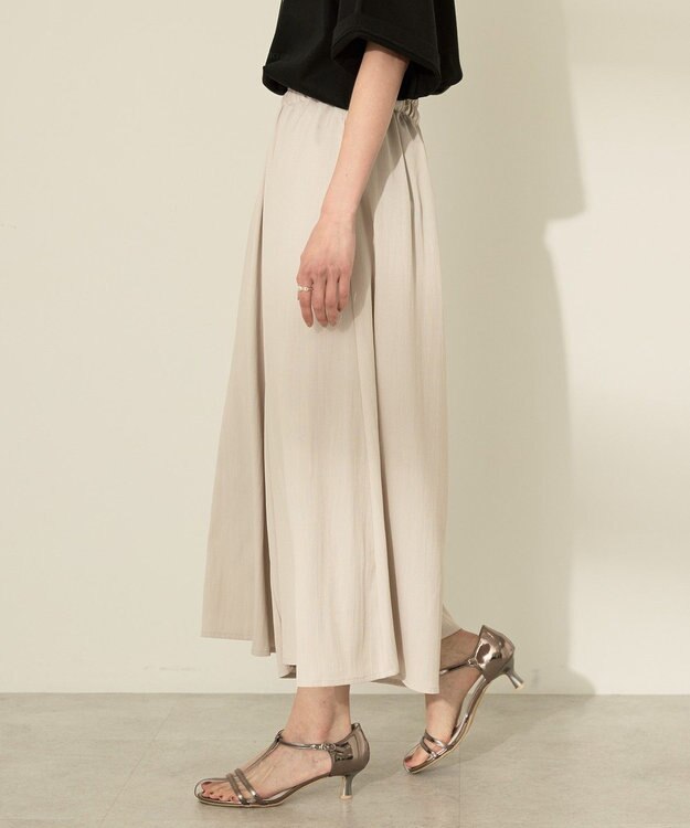 AMERICAN HOLIC (選べる丈２サイズ)接触冷感ギャザースカーチョ【WEB限定カラー有り】 Light Beige