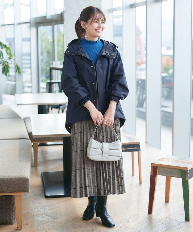 Tiaclasse 【新色追加・洗える】撥水ドロストマウンテンパーカー ネイビー