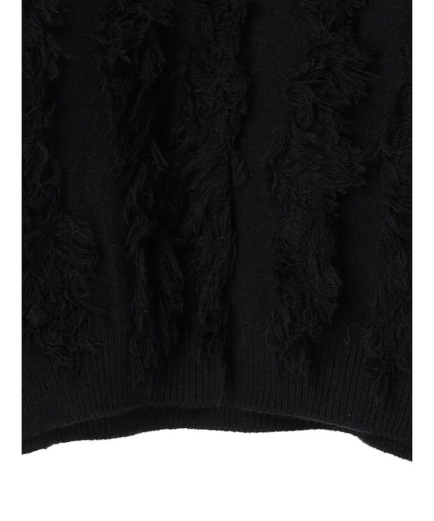 CRAFT STANDARD BOUTIQUE ボリュームフリンジニットプルオーバー Black