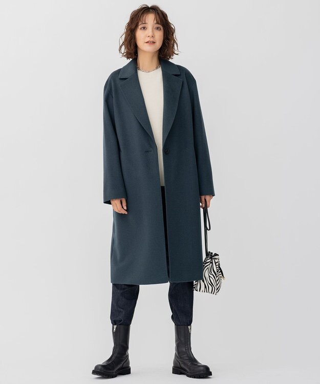 23区 【CLASSY.12月号掲載】カウヘアー ミニ巾着 バッグ ゼブラプリント