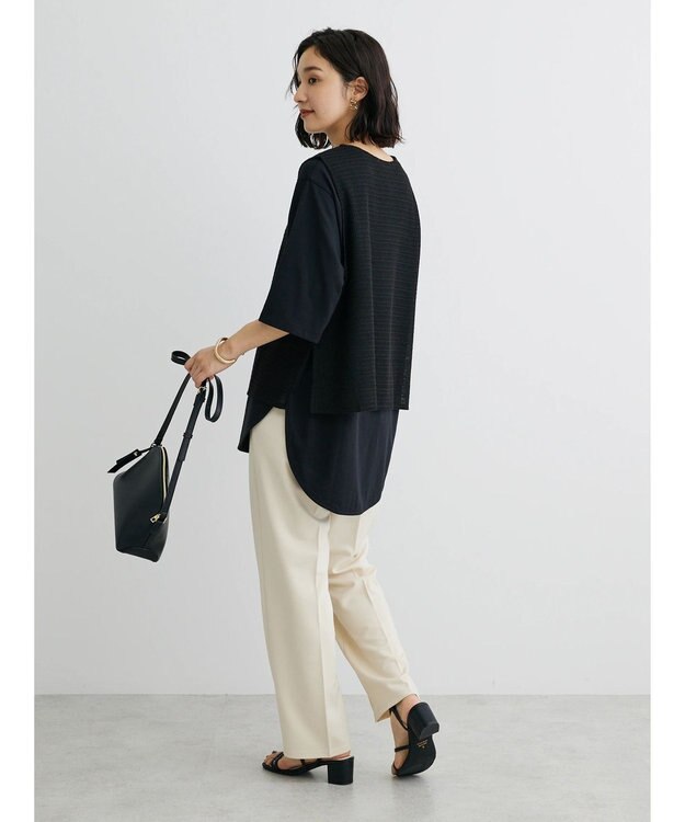 Green Parks ＳＥＴ２点　メッシュベスト＋半袖カットチュニック Black