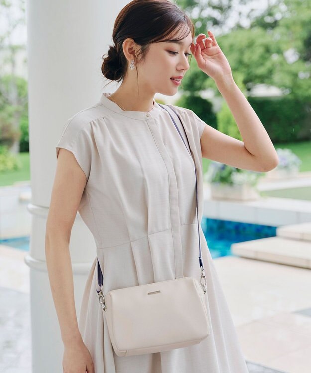 Tiaclasse 【2way/肩紐2TYPE】ちょうどいいサイズのショルダーミニバッグ グレージュ