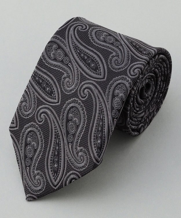 GOTAIRIKU GOTAIRIKU別注【日本製】シルク ネクタイ_ペイズリー柄 グレー系4