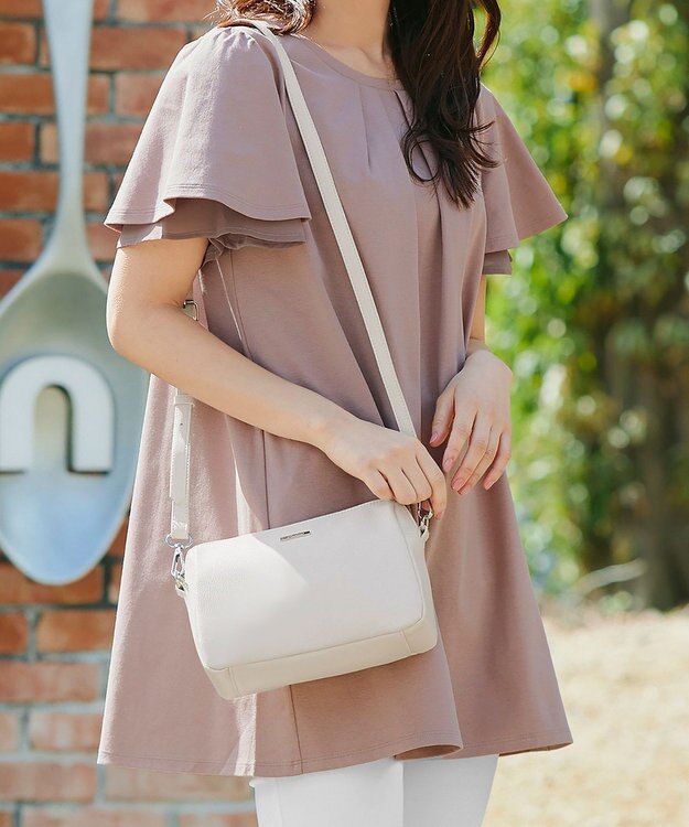 Tiaclasse 【2way/肩紐2TYPE】ちょうどいいサイズのショルダーミニバッグ グレージュ