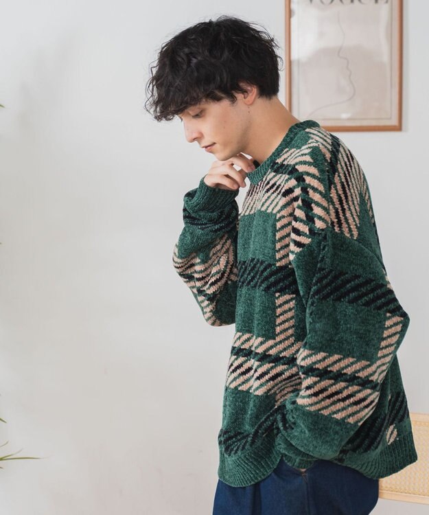 WEGO ベロアモール総柄プルオーバー 柄1