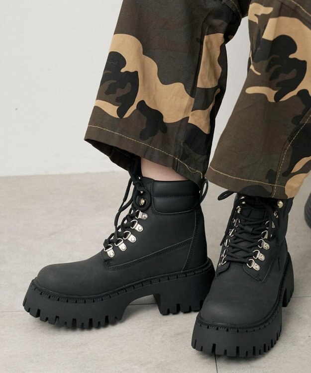 WEGO 厚底トレッキングブーツ ブラック