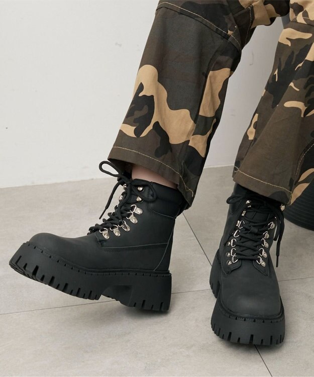 WEGO 厚底トレッキングブーツ ブラック