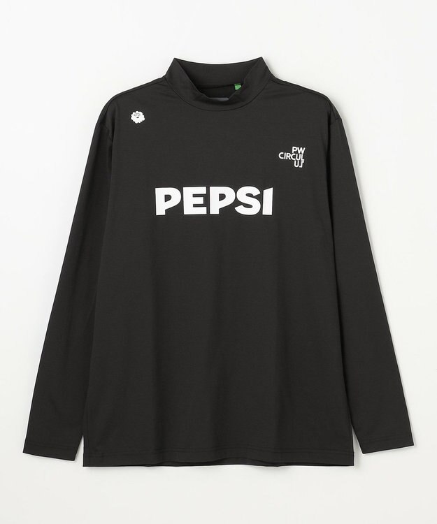 PW CIRCULUS 〈Pepsiコラボ〉【UNISEX】Pepsi 9-LOGO モックネック　ロングT ブラック系