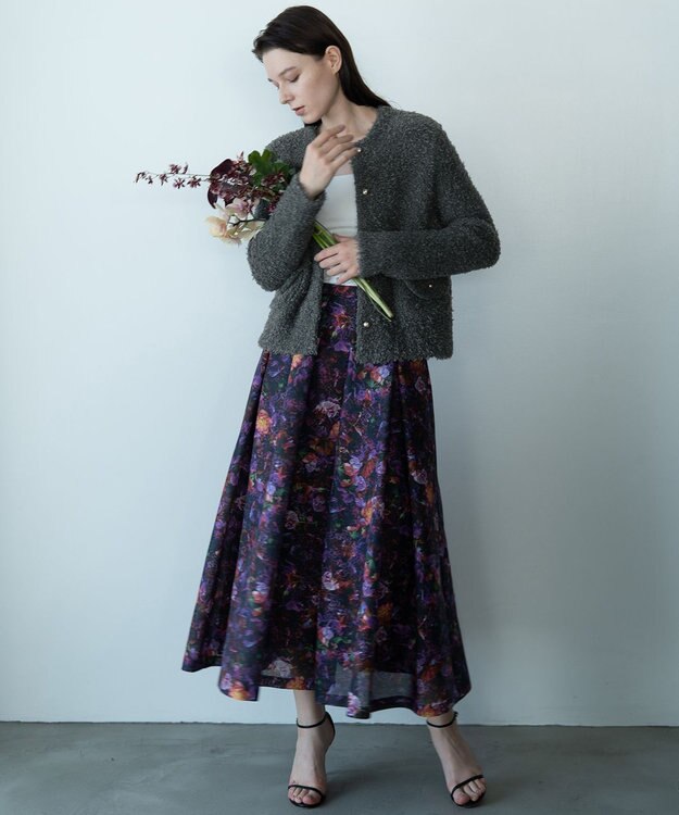 自由区 【カトリエムブーケ】Cahoteux poil ポケットディテールジャケット チャコール