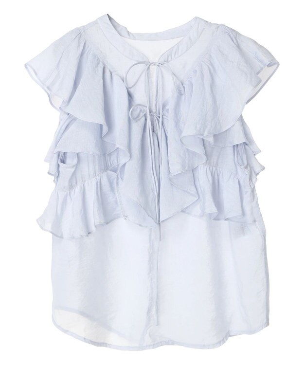 earth music&ecology ２ＷＡＹフリルブラウス Sax