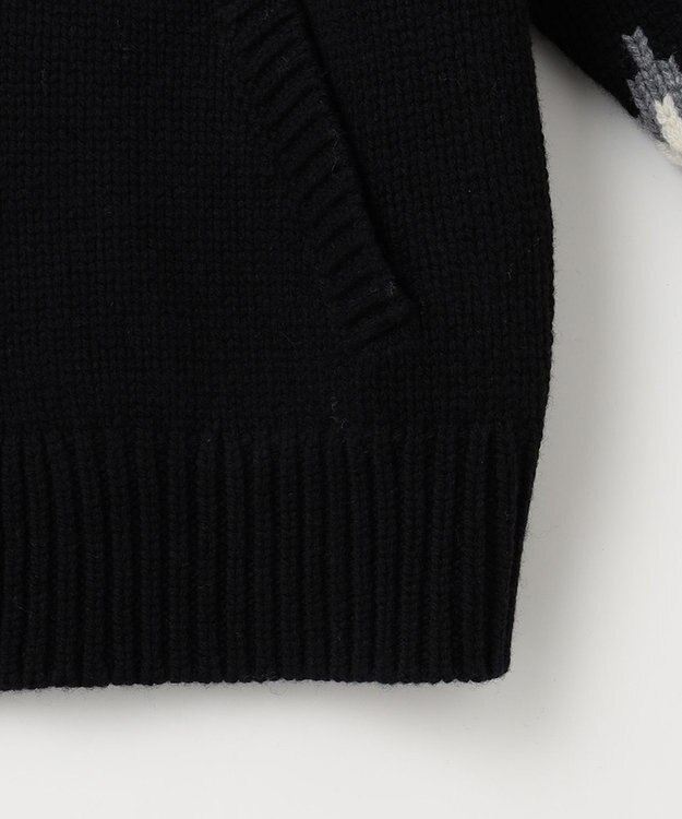 23区 S 【SLOW/一部店舗限定】ノルディック ニット カーディガン ブラックベース