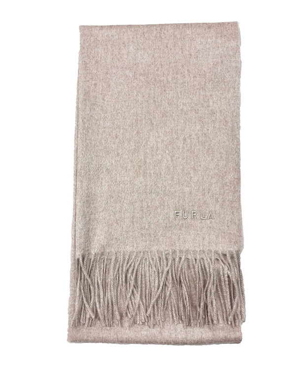 MOONBAT 【雑誌掲載／ラ・ファーファ1月号】FURLA 【洗える】カシミヤ100%無地ストール/幅50cm ベージュ