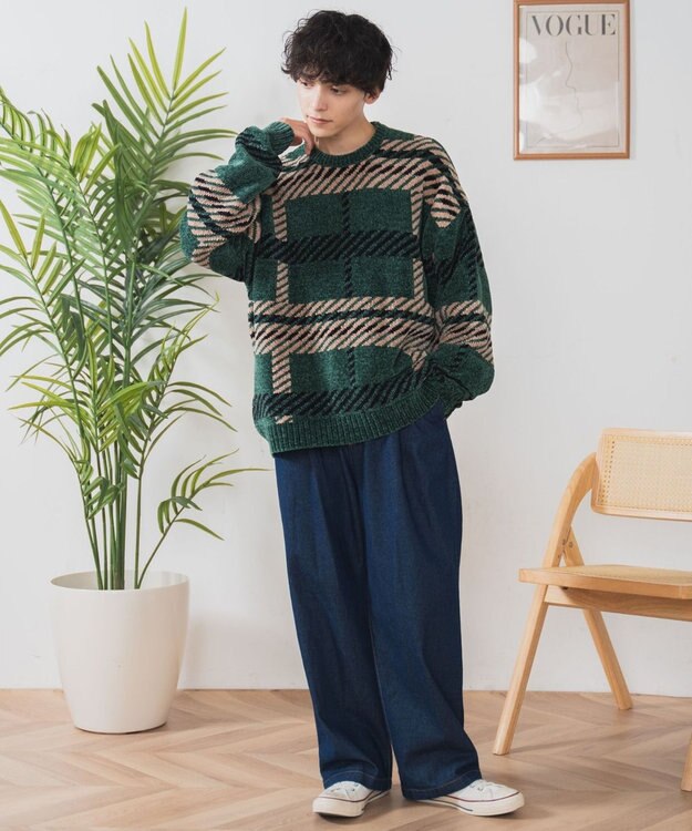 WEGO ベロアモール総柄プルオーバー 柄1