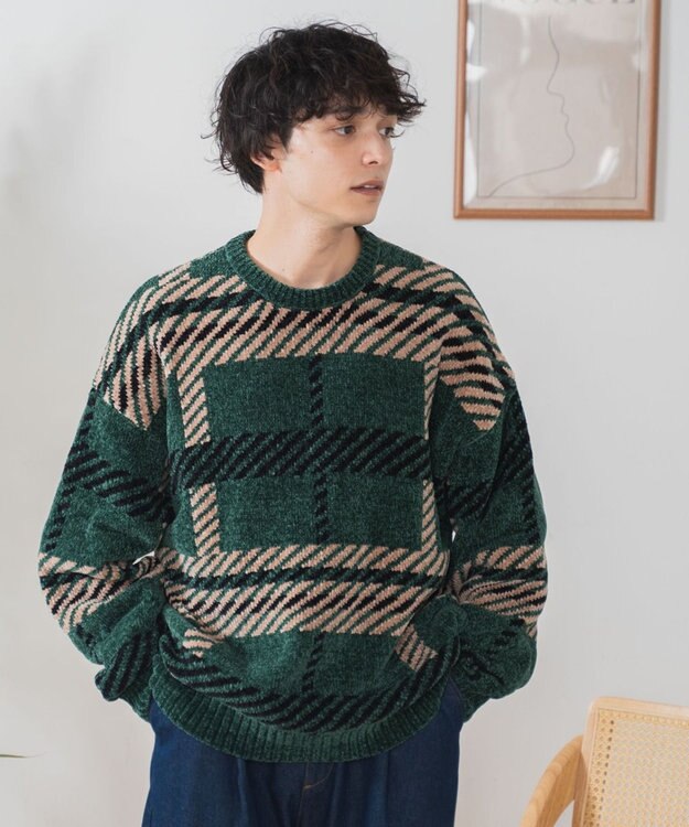 WEGO ベロアモール総柄プルオーバー 柄1