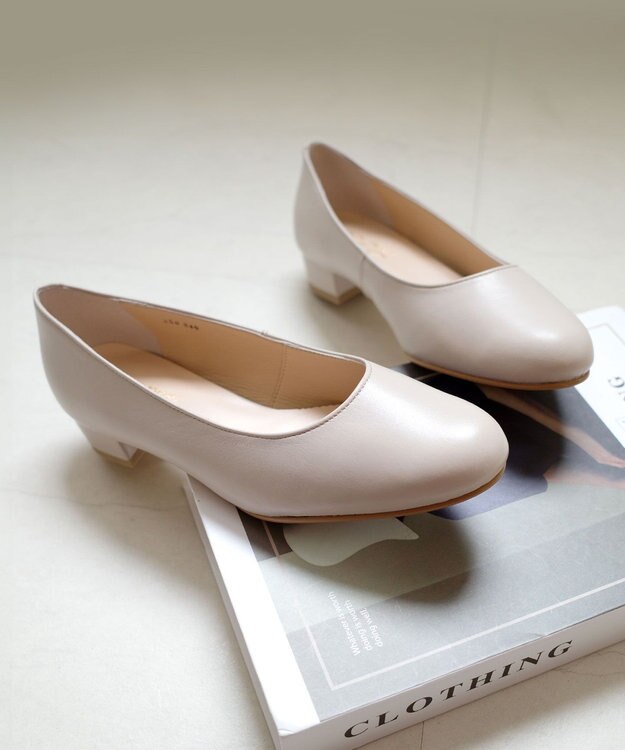 Pointer 日本製 美脚ラウンドトゥパンプス トープ