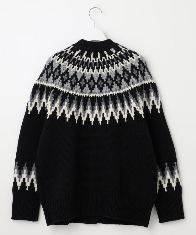 23区 S 【SLOW/一部店舗限定】ノルディック ニット カーディガン ブラックベース