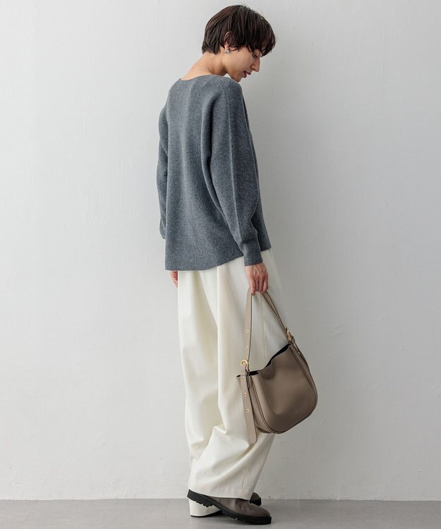 23区 S ナチュラルストレッチサキソニー バレル パンツ アイボリー系