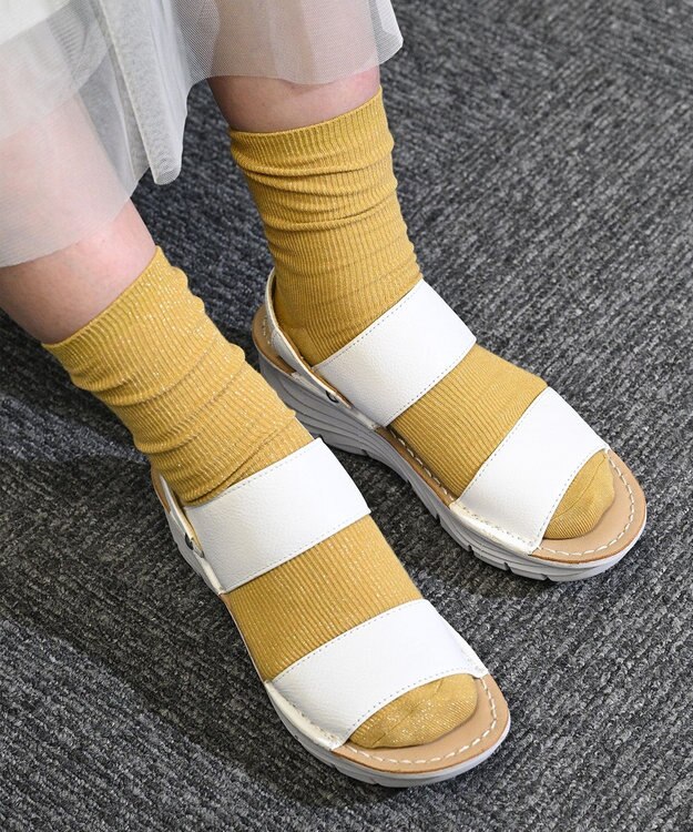 Pointer 本革 超軽量2WAY ツーバンドサンダル ホワイト