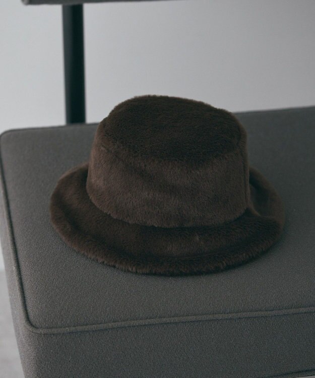 AMERICAN HOLIC フェイクファーバケットハット Brown