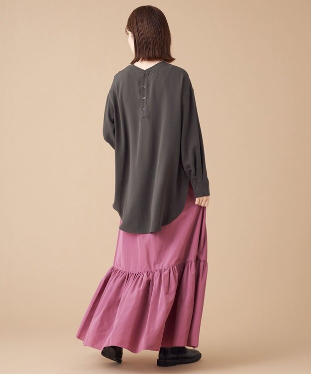 SHARE PARK LADIES 【洗える】ジョーゼットプルオーバー グレー