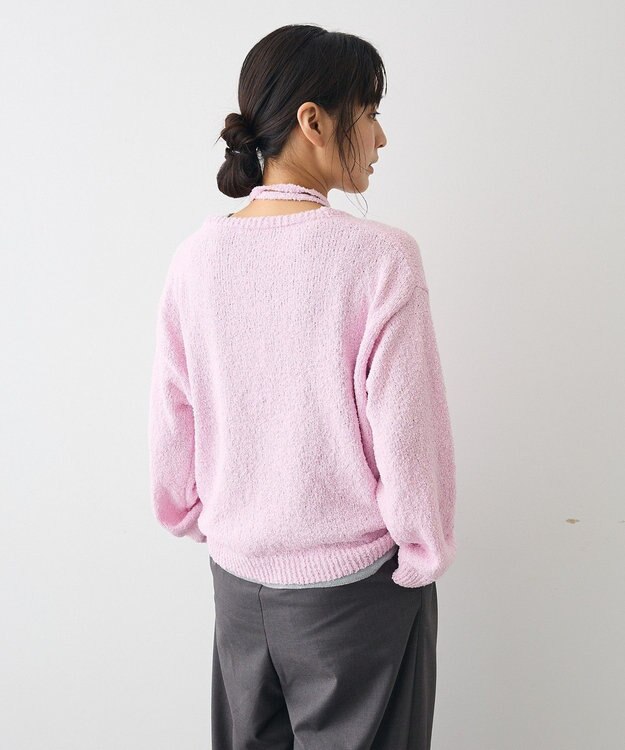 CRAFT STANDARD BOUTIQUE ファンシーヤーンVネックプルオーバー Pink