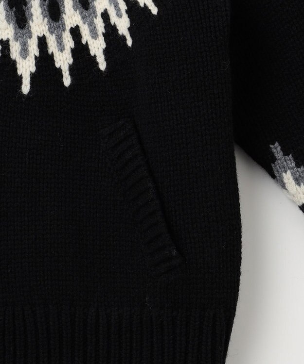 23区 S 【SLOW/一部店舗限定】ノルディック ニット カーディガン ブラックベース