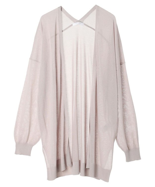Green Parks 推しニット　ゆったりミドル丈カーディガン Light Gray