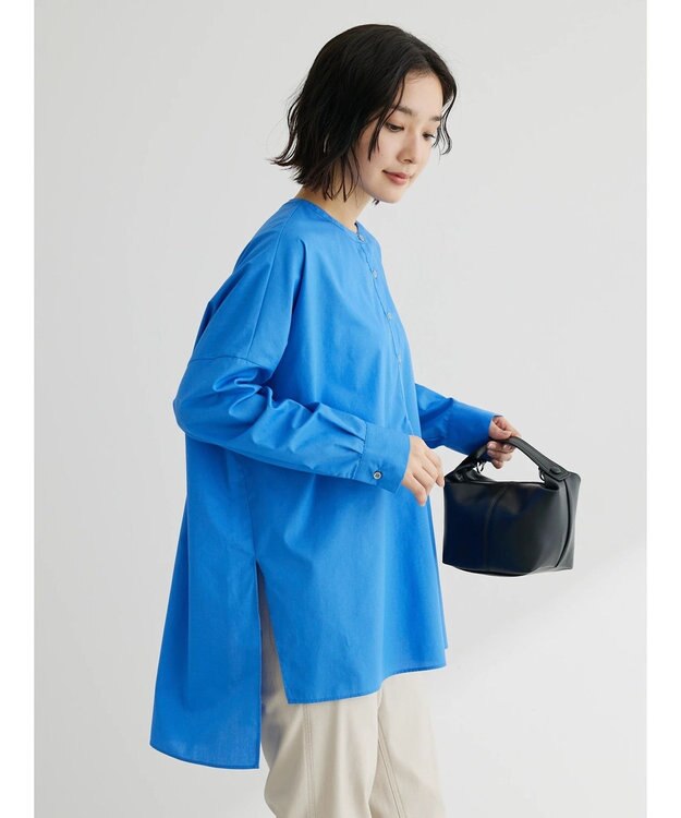 Green Parks デザインオーバーシャツ Blue