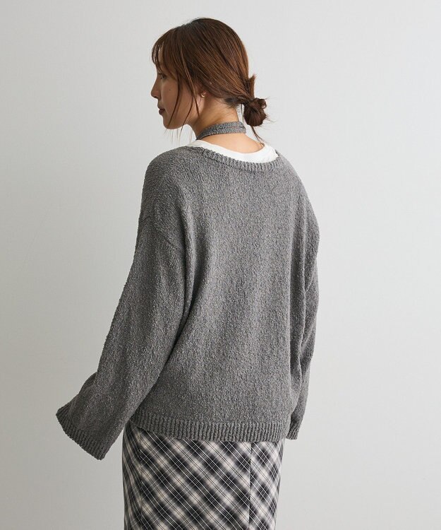 CRAFT STANDARD BOUTIQUE ファンシーヤーンVネックプルオーバー Gray