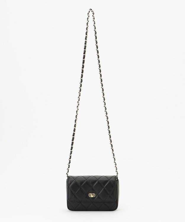 23区 キルティング 2WAYミニ バッグ ブラック系