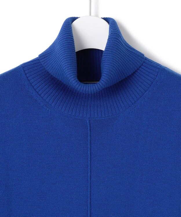 J.PRESS YORK STREET 【WOMEN】ANTI PILLING WOOL Aラインニットワンピース ブルー系