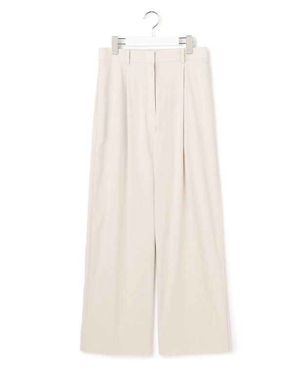 ICB ドライリネンストレッチ ワイドストレートパンツ トープ