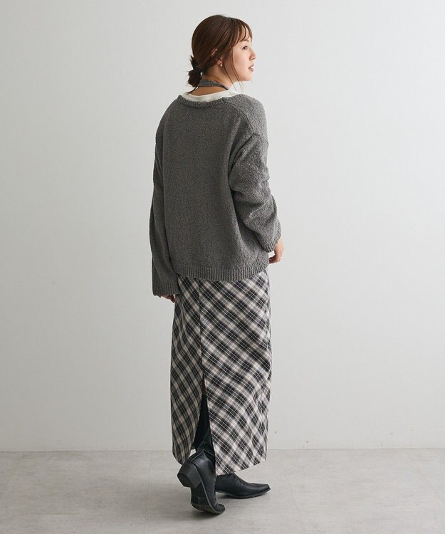 CRAFT STANDARD BOUTIQUE ファンシーヤーンVネックプルオーバー Gray