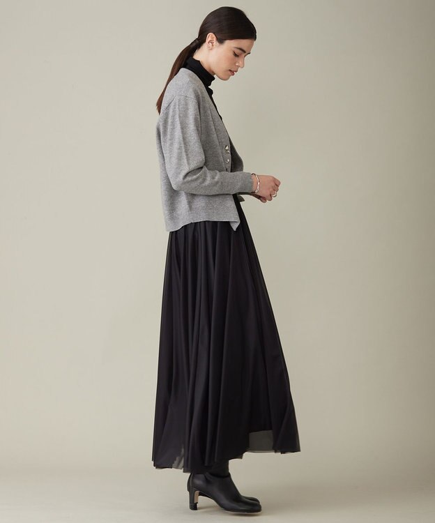 ICB 【洗える】ハイゲージチュール スカート ブラック系
