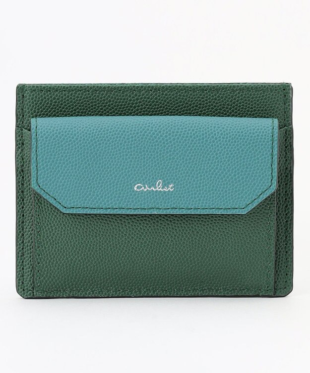airlist 【ミニマム・本革】ミニ財布　Stella　ステラ フォレスト×ターコイズ