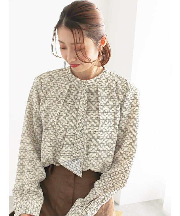 Te chichi パターンアソートボウタイブラウス オフホワイト