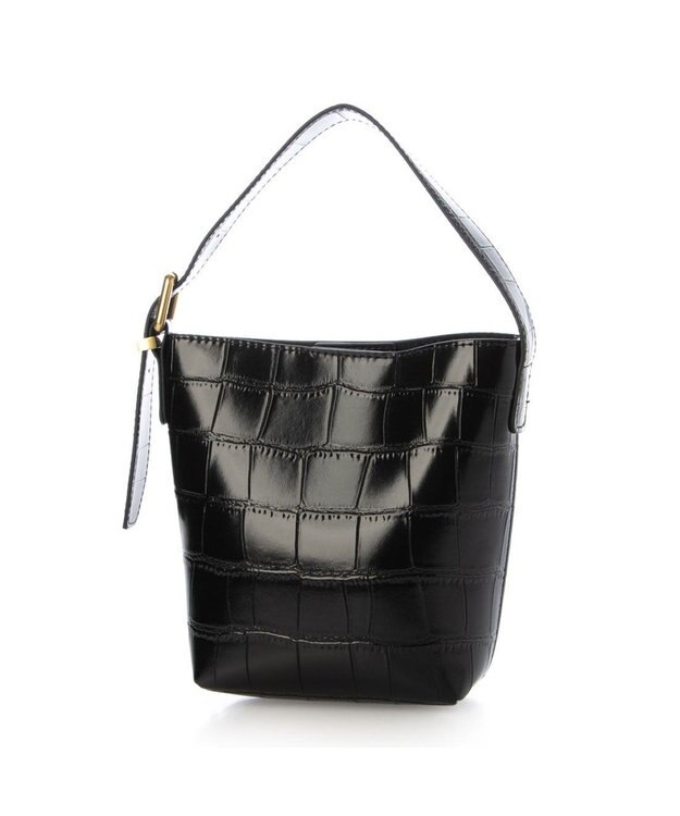 UNBILLION カシュカシュ cachechche / クロコ型押し2wayミニショルダー ブラック