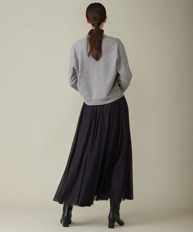 ICB 【洗える】ハイゲージチュール スカート ブラック系