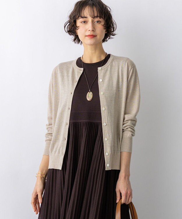 23区 【先行予約】ピュアリネンハイゲージ カーディガン