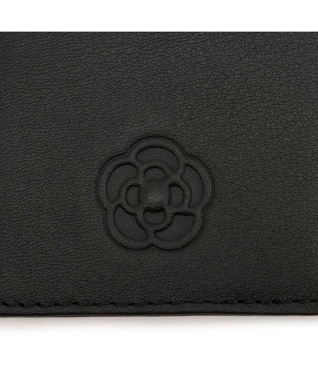 CLATHAS ワッフル リール付きパスケース ブラック