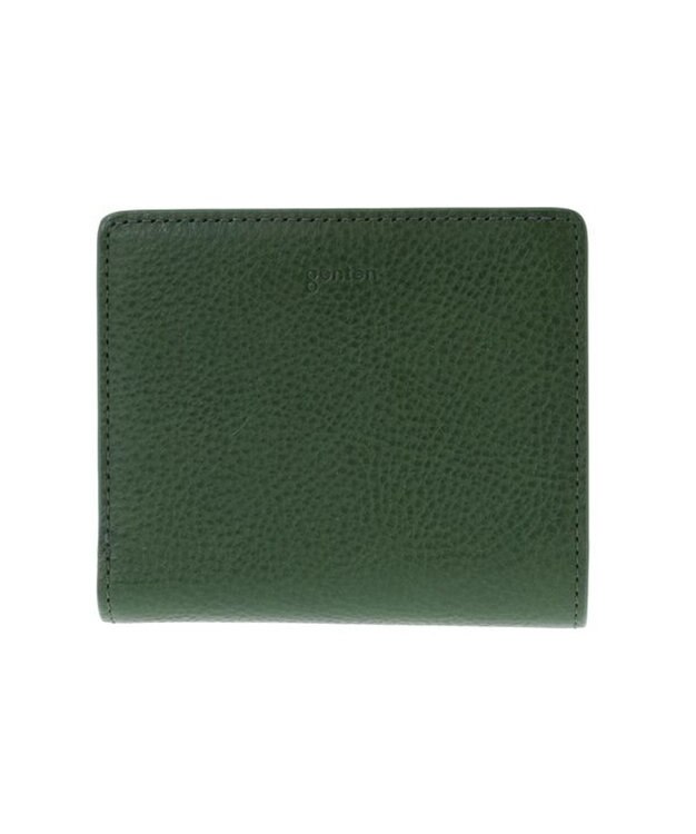 genten ミネルヴァ2 二つ折り財布内Lファスナー グリーン